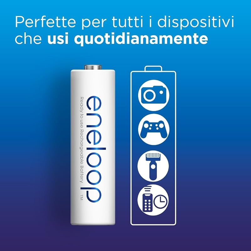 - Batterie Ricaricabili AAA (Confezione da 8) - 800 mAh NiMH