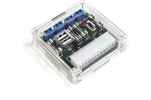 Power Adapter Board 24 Pin ATX Power Supply Breakout Adapter Module PC Power Supply Breakout Module Adapter 12V 5V 3.3V ATX T