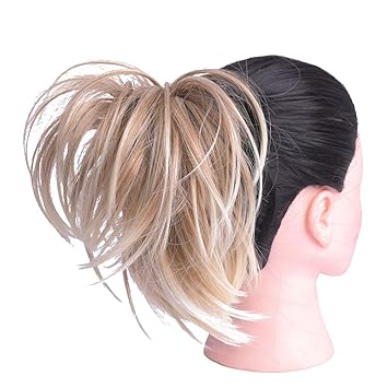 Amazon Com Elastic Donut Chignon Rubber Band Synthetic Straight