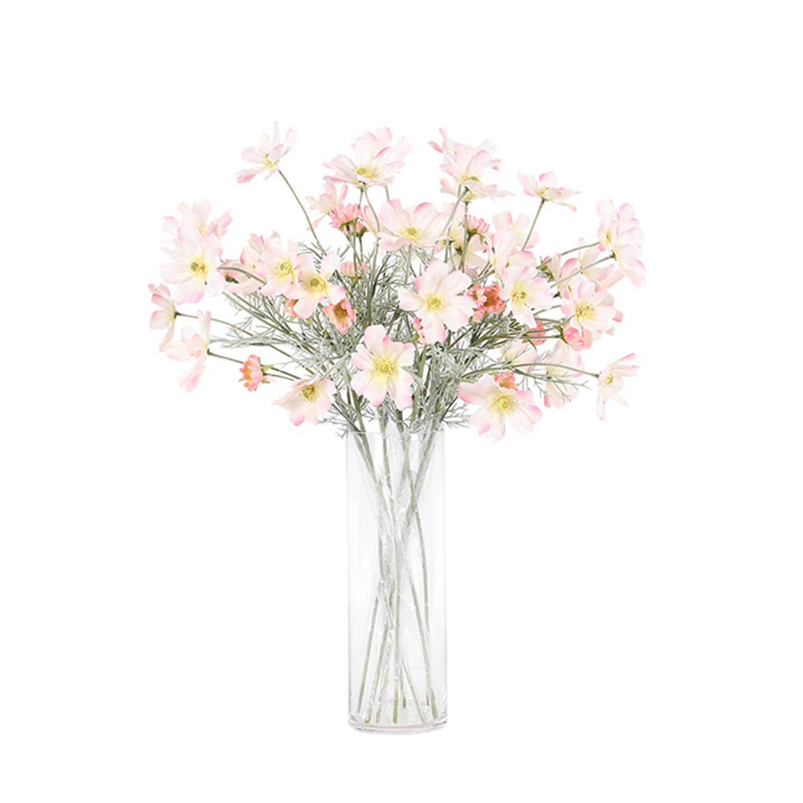 Photo 1 of 2 Pcs Artificial Flowers Plants Calliopsis Silk Flower Arrangements Wedding Bouquets Decorations Plastic Floral Table Centerpieces for Home Kitchen Garden Party Decor Approx 23.6'' High - Light Pink