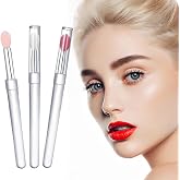 ELESDA Lip Brush, Silicone Lip Applicator Reusable 3PCS Lip Mask Applicator, Silicone Retractable Lip Gloss Balm Applicator Eyeshadow Lip Scrub Brush Applicators Disposable