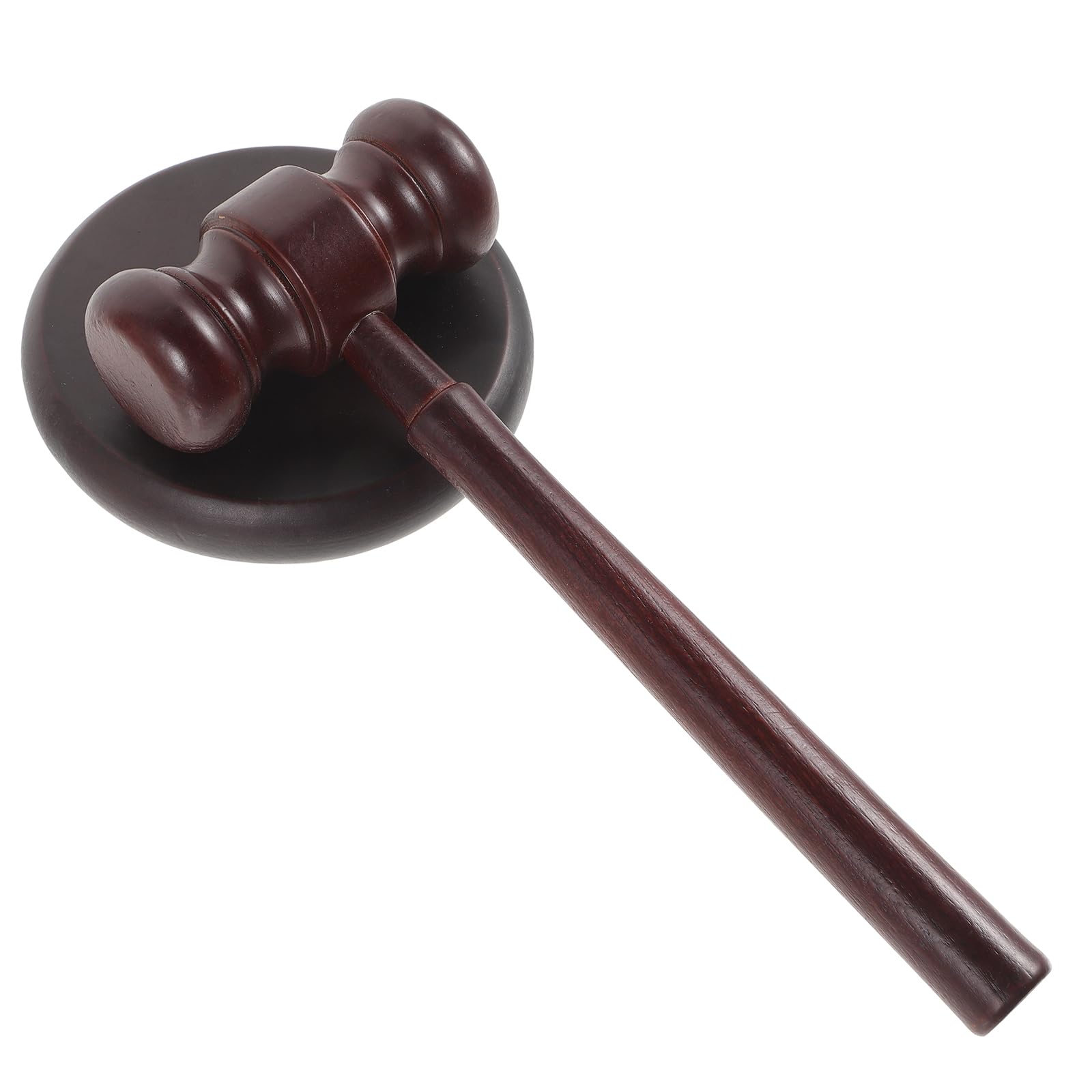 Wooden Judge Gavel and Base Set for Kids Courtroom Role Play, Auction, and Costume Prop