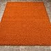 Cozy Shag Collection Orange Solid Shag Rug (3'3