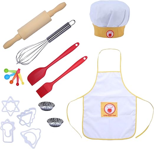 Amazon Com Cheeru Kids Baking And Cooking Set Real Baking Tools