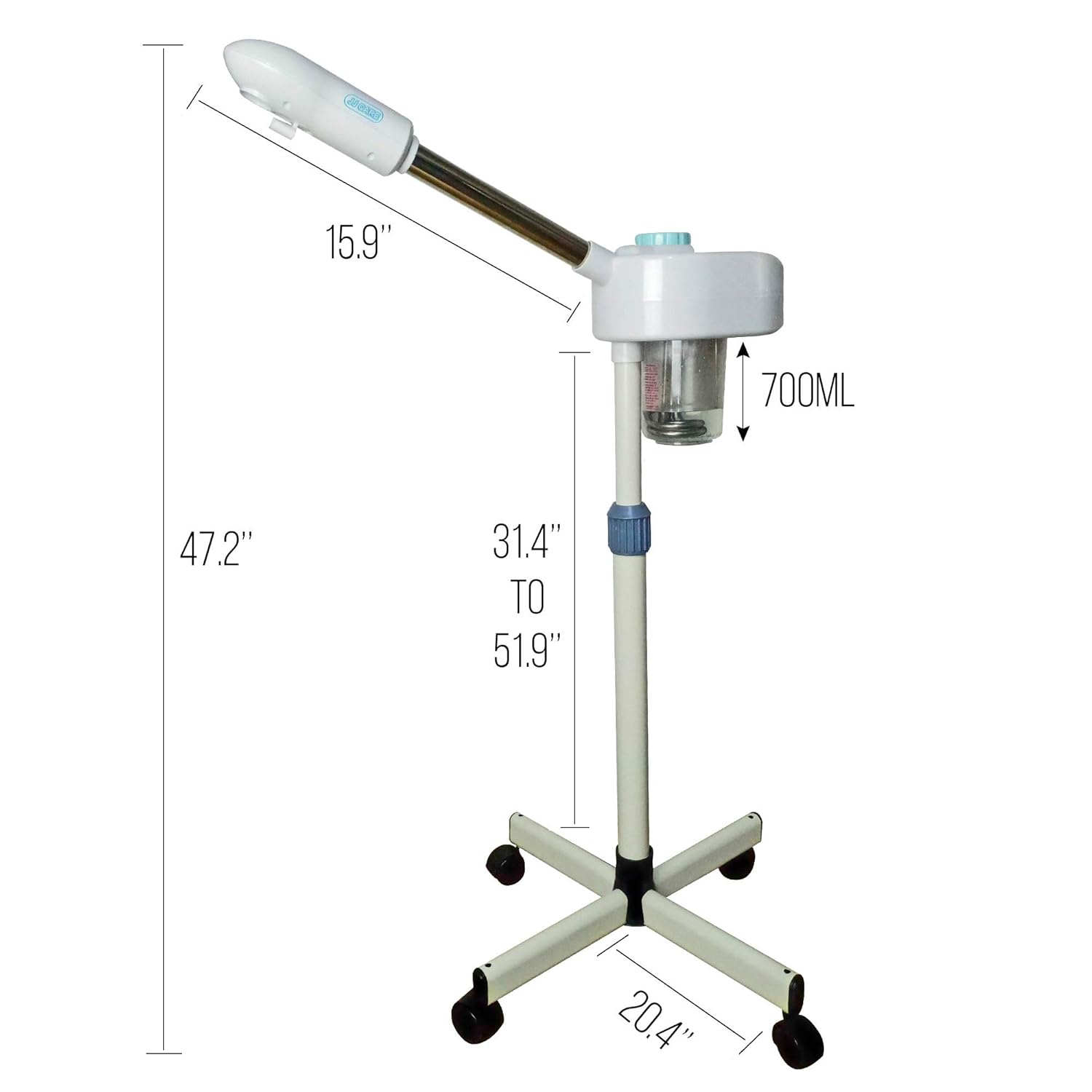 [UPGRADED] Ozone Facial Steamer, Spa Facial Steamer with Herbal and Aromatherapy, Professional Spa Salon Face Steamer, Hot Mist Facial Vaporizer for Deep Cleansing, Skin Care & Esthetician Supplies: Beauty