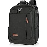 KROSER Laptop Backpack Large Computer Backpack Fits up to 17.3 Inch Laptop with USB Charging Port Water-Repellent Travel Backpack Casual Daypack for Business/College/Women/Men-Charcoal Black