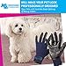 Pet Grooming Gloves - Medium Size Deshedding and Massaging Dogs Cats & Horses - Cleans and Detangles Long & Short Fur - Mess & Hassle Free - For Wet & Dry Massages - Promotes Healthy Skin & Fur