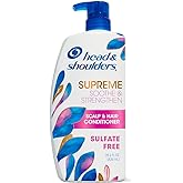 Head &amp; Shoulders Supreme Sulfate-Free Conditioner with Argan Oil, with 1% Pyrithione Zinc, Anti-Dandruff Treatment, Soothe and Strengthen Hair and Scalp, 28.2 fl oz
