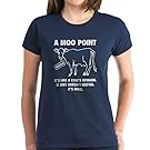 CafePress A Moo Point Women's Dark T-Shirt - Womens Cotton T-Shirt