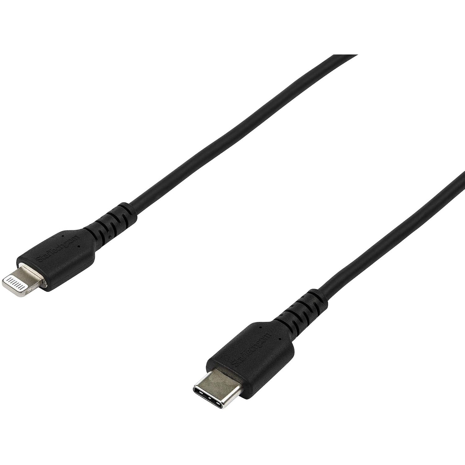 StarTech.com 2m USB C to Lightning Cable, Durable Black USB Type C to Lightning Connector Fast Charge & Sync Charging Cord