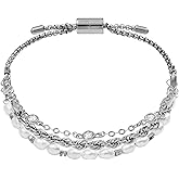 Alex and Ani Crystal + Pearl Stranded Bracelet Set