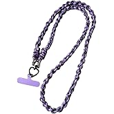 Yurtziru 1Pcs Bohemian Style Braided Flower Cell Phone Lanyard Handmade Braided Crossbody Bag Lanyard Shoulder Neck Lanyard