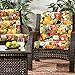 Greendale Home Fashions Outdoor High Back Chair Cushion (set of 2), Aloha Black