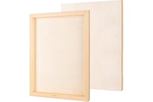 PONGJA 4PCS Wood Panel Board, 6 x12 inch Unfinished Wood Canvas Rectangle Wooden Panel Boards for Painting, Pouring, Arts Use with Oils, Acrylics