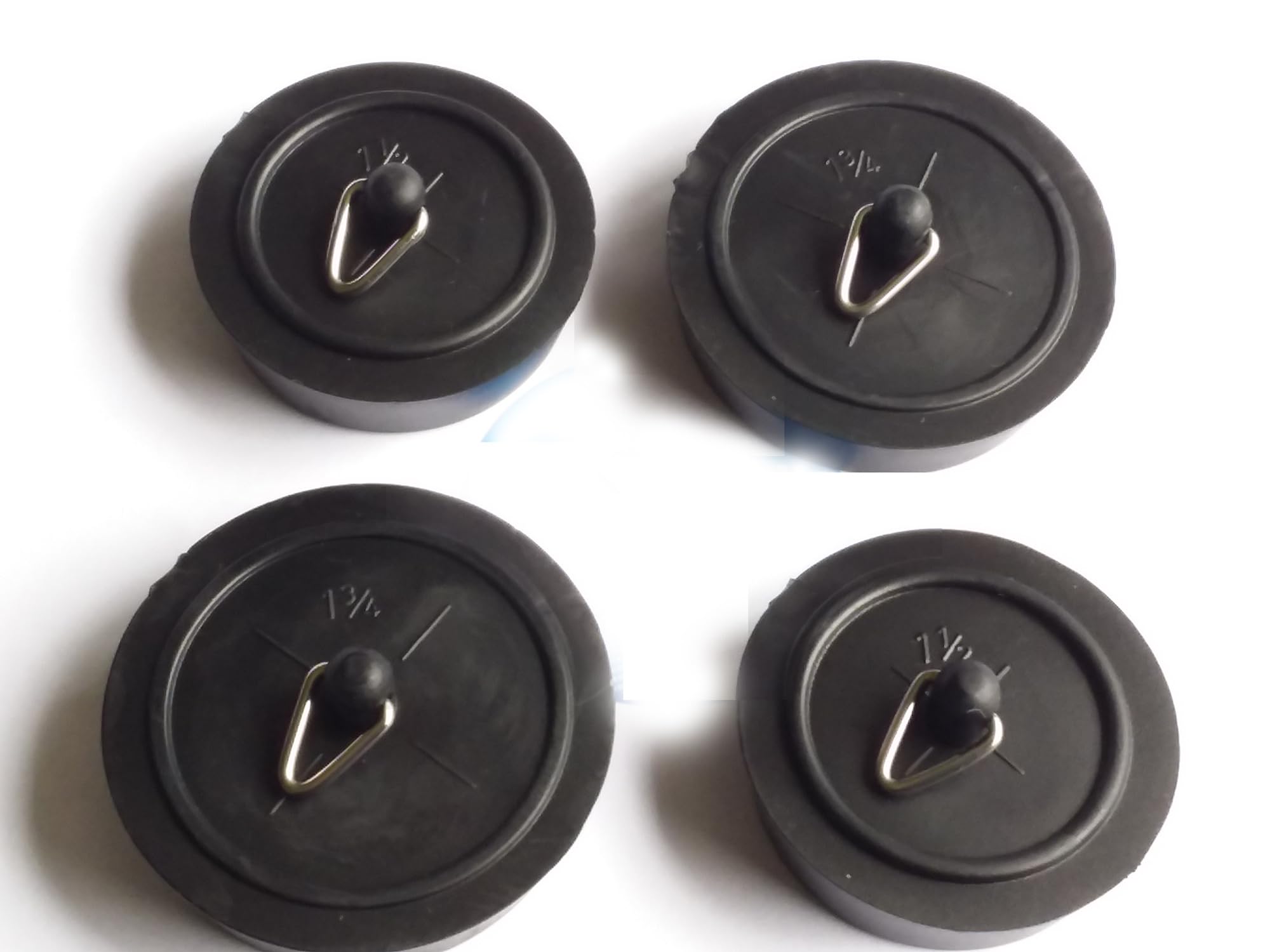 ShieldUp Black Bath & Sink Plugs - 2 x 40mm & 2 x 45mm