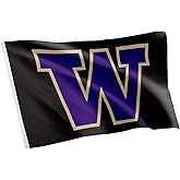 Desert Cactus University of Washington Flag U of W UW Huskies Husky Banners 100% Polyester Indoor Outdoor 3x5 feet Flags (Design J)