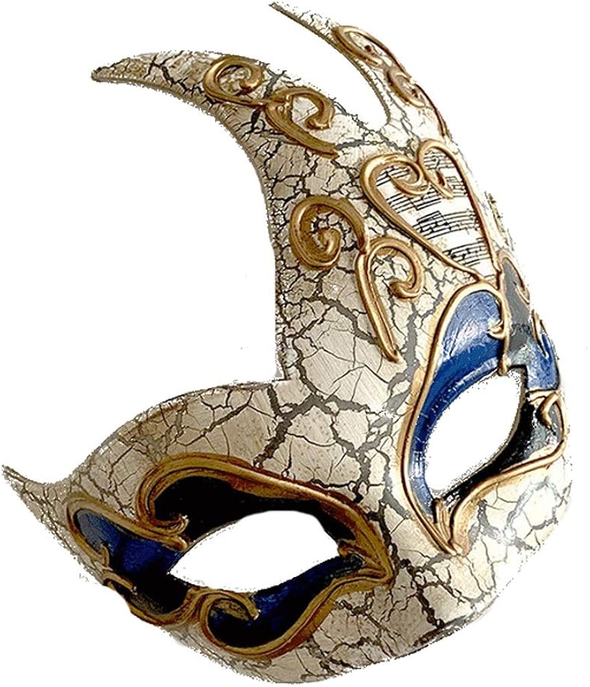 Half Face Male Mask, Ancient Style Cool British Royal Retro Masquerade