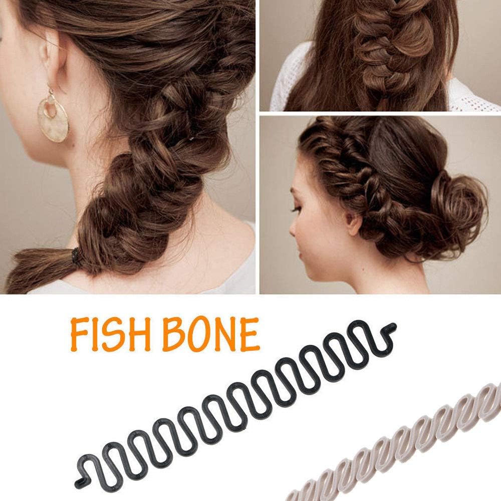 French Hair Styling Clip 3pcs Hair Twist Tool Twist Plait Hair Braiding Tool For Girl Lady Diy Bun Maker Hairstyle Black White Gray Clips Barrettes