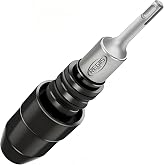 Regiis Tech 8-1/4" SDS-Plus to SDS-Max Adapter for Rotary Hammer Drill Bit | Heavy-duty alloy steel, Drill Bit Converter,for concrete drilling, chipping &amp; demolition Work,Home,DIY