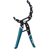LIBRATON Oil Filter Wrench, 12" Oil Filter Pliers, Quick Adjustable Oil Filter Removal Tool with Spring Structure (2-3/8" to