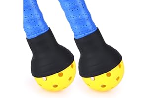 TOBWOLF 2PCS Pickleball Ball Retriever, Silicone Pickleball Picker Upper Pickball Grabber, Universal Pickleball Upper Suction Cup, New Silicone Pickleball Paddle Grip, Anti-Slip Pickleball Hand Grip