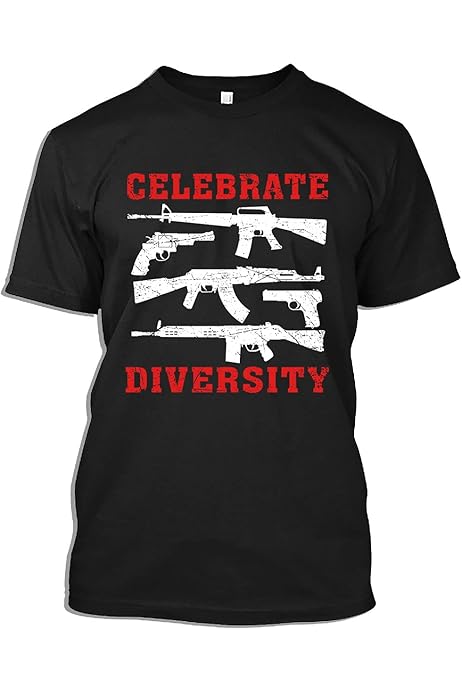 Gun Tshirt Celebrate Diversity with Guns Gift T-Shirt for Men Women (Black  - L) : Amazon.ca: Clothing, Shoes \u0026 Accessories
