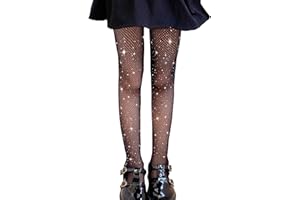 LOLANTA Girls Sparkle Tights 2 Pack Fishnet Rhinestone Stockings for Kids Glitter Shimmer Mesh Pantyhose