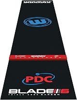 WINMAU Pro Zone Precision PVC Darts Mat with Integrated Raised Oche Line