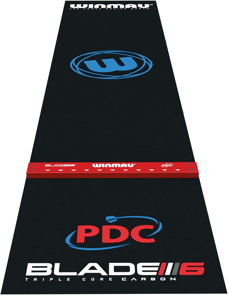 WINMAU Pro Zone Precision PVC Darts Mat with Integrated Raised Oche Line