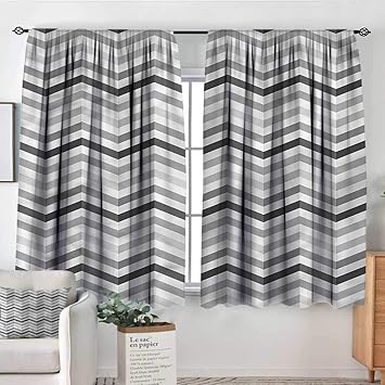 Amazon Com Sanring Geometric Curtain Rods Zigzag Folding Effect