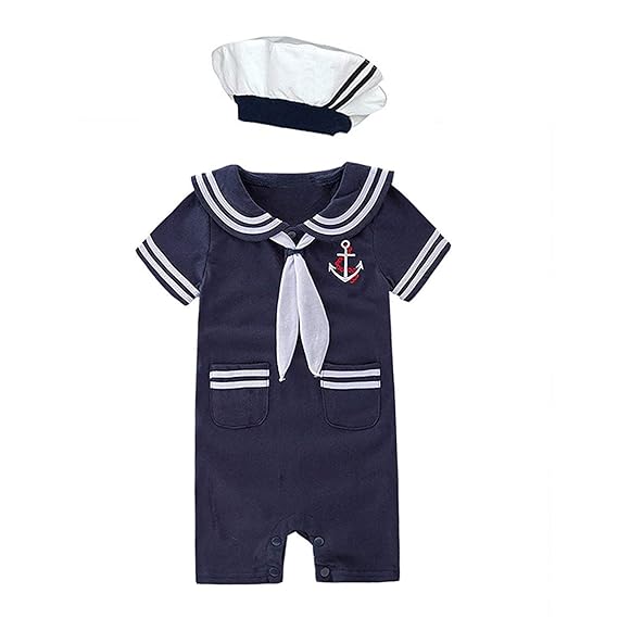 baby boy sailor romper