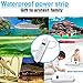 Power Strip,Outdoor Power Strip Weatherproof,Electric Shock Proof,6foot Extension Cord,3 Outlets,for Cruise Ship,Office,Garden,Kitchen