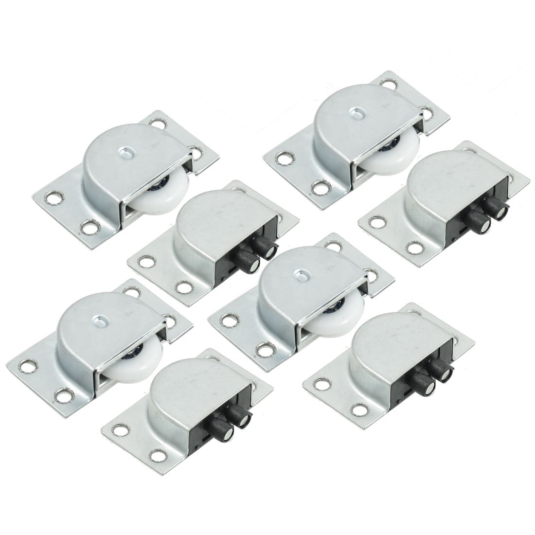 sourcing map 4 Pairs 0.9" Dia Roller Furniture Sliding Door Wheel Set