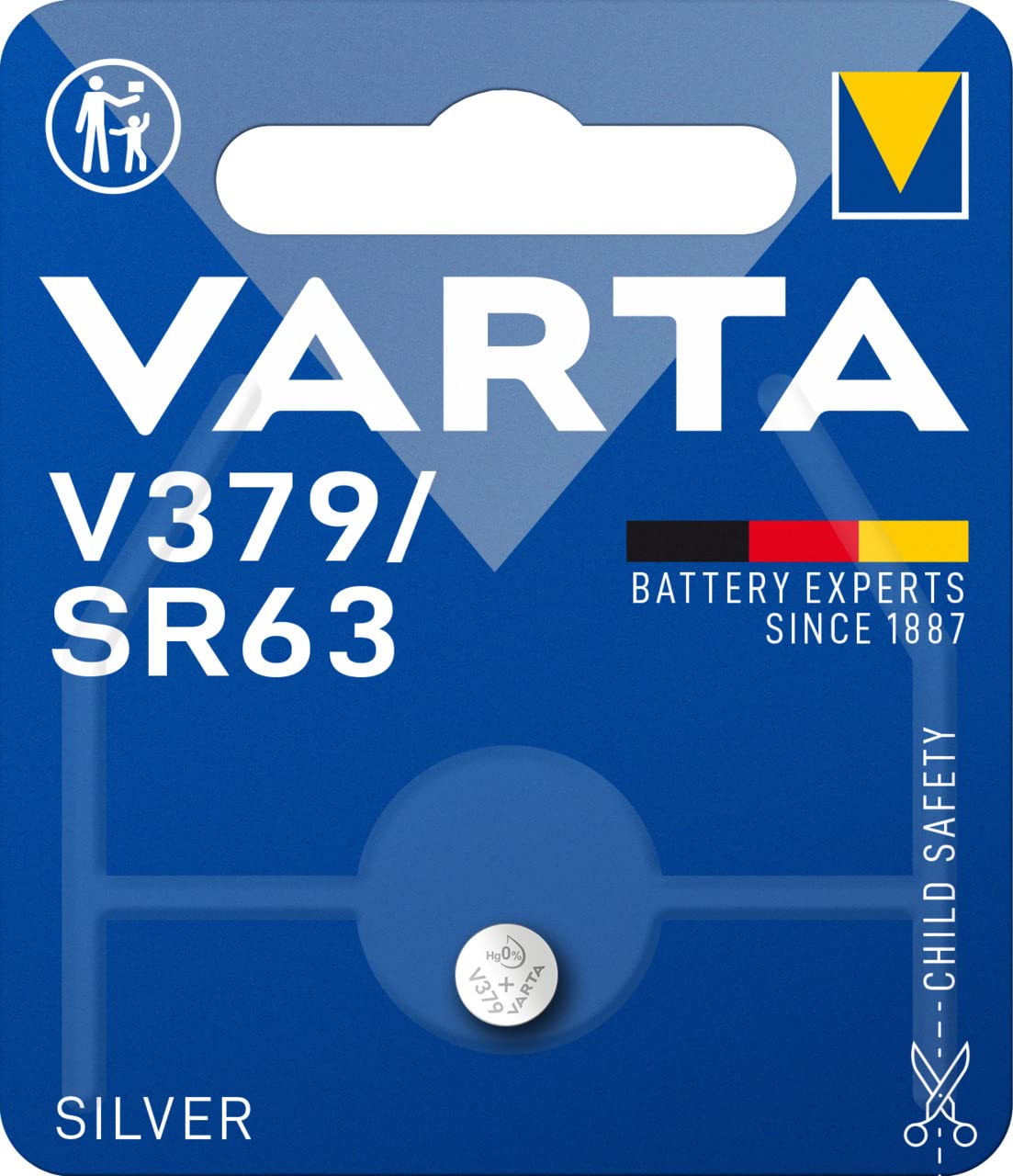 Varta V379 Silver Oxide Button Cell Watch Battery 14 mAh