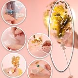 DKBT 13Pcs Gold Cake Toppers Kit Happy Birthday Acrylic Banner Sequins Balloon view 6