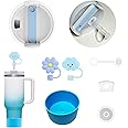 7 Pcs Stanley Cup Accessories Set for Stanley 40 oz Tumbler,1 Pcs Tumbler Lid Replacement,1 Pcs Silicone Bottom Boot,2 Pcs Straw Covers Cap,3 Pcs Silicone Spill Stopper Set for Stanley Quencher H2.0