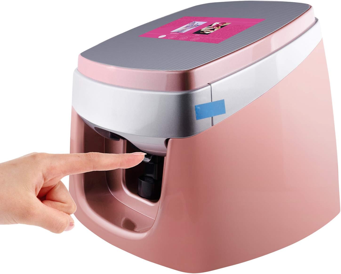 TUOSHI NP10 3d Intelligent Nail Printer Machine - Professional Digital Nail Art Printer - Support WiFi DIY USB (Pink)