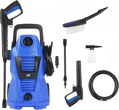 Neo Electric High Pressure Washer 110 Bar 1400W Foam Tank Brush Included