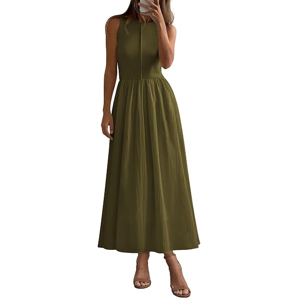 knee length dresses for ladies Thebes Tank Midi Dress