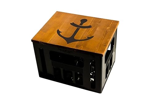 Geschenkidee Geburtstagsgeschenk Bierkastensitz Bierkistensitz Sitzauflage Bierkiste Bierkasten Sitz Hocker Holz Handmade Hip