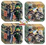 The Lego Ninjago Movie Deluxe Dessert and Lunch Plates Bundle for 16 Guests