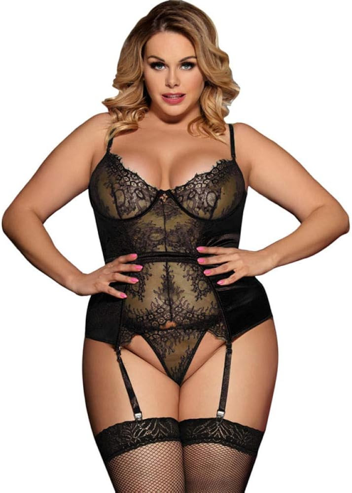Luadnysin Intimo Donna Sexy Lingerie Nero Trasparenti Completini Intim