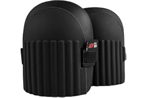 FREEKYROCK Gardening Knee Pads for Women and Men- Lightweight Waterproof Washable, Foam Knee Pad for Gardening Soft Inner Liner and Easy Fit with Adjustable Elastic Velcro Straps, Black