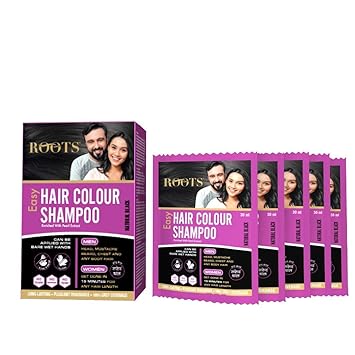 Buy Roots Hair Colour Shampoo Sachets Five Travel Sachets 30 Ml