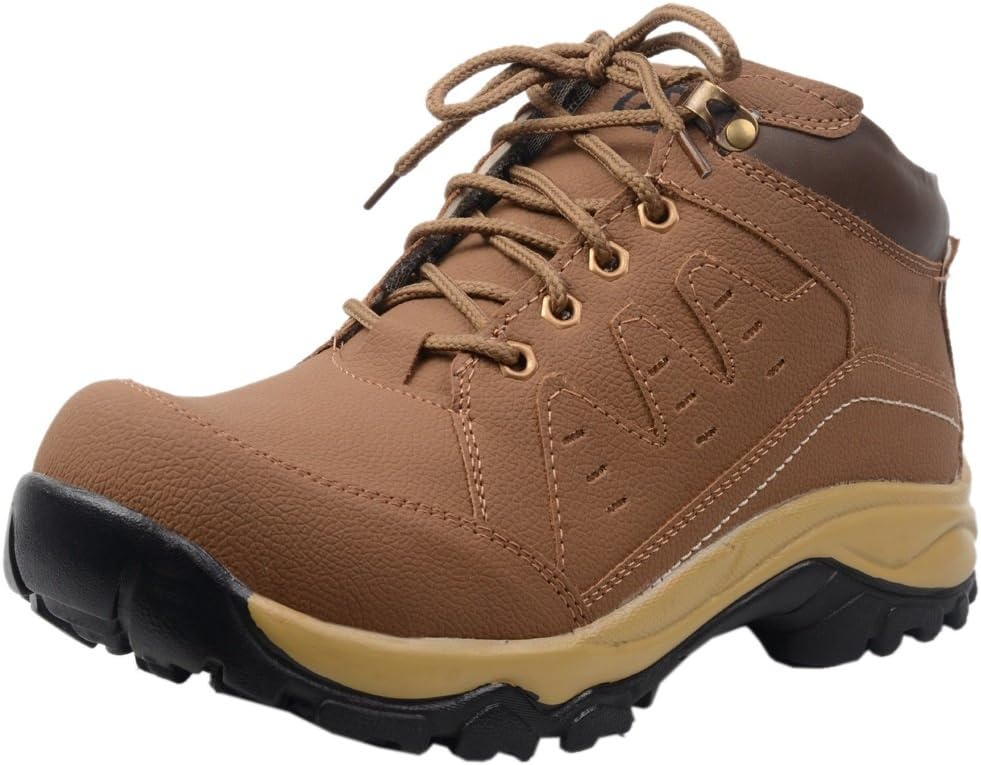 KNOOS Men Synthetic Leather Boots (Tan)