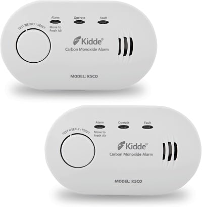 Kidde 5CO Twin Pack Battery Powered Carbon Monoxide Alarm 10 Year Life