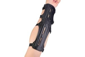 Adjustable Archery Arm Guard with 3 Strap Buckles, Left Hand Bow Arm Band Protector for Men and Women - Durable Neoprene Brac