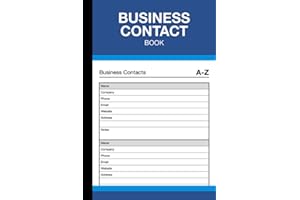 Business Contact Book: A-Z Address Log with Phone, Email, Company, and Associate or Client Name - (588 Alphabetical Entries) 