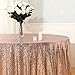 Poise3EHome 50 Inch Round Rose Gold Sequin Tablecloth for Party Cake Dessert Table Exhibition Events