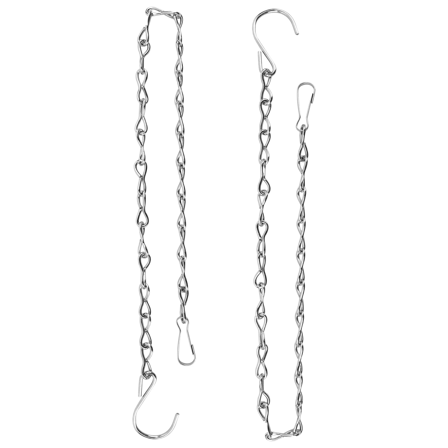 AEYURUID Sliver Chain For Hanging Baskets,Hanging Basket Chains Long,Replacement Chains For Hanging Baskets 4 Point Heavy Duty,Planter Chains Flower Basket,Diy Hanging Seat Chain Balcony Garden